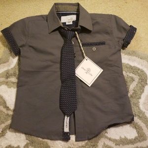 Craft flow button up with tie